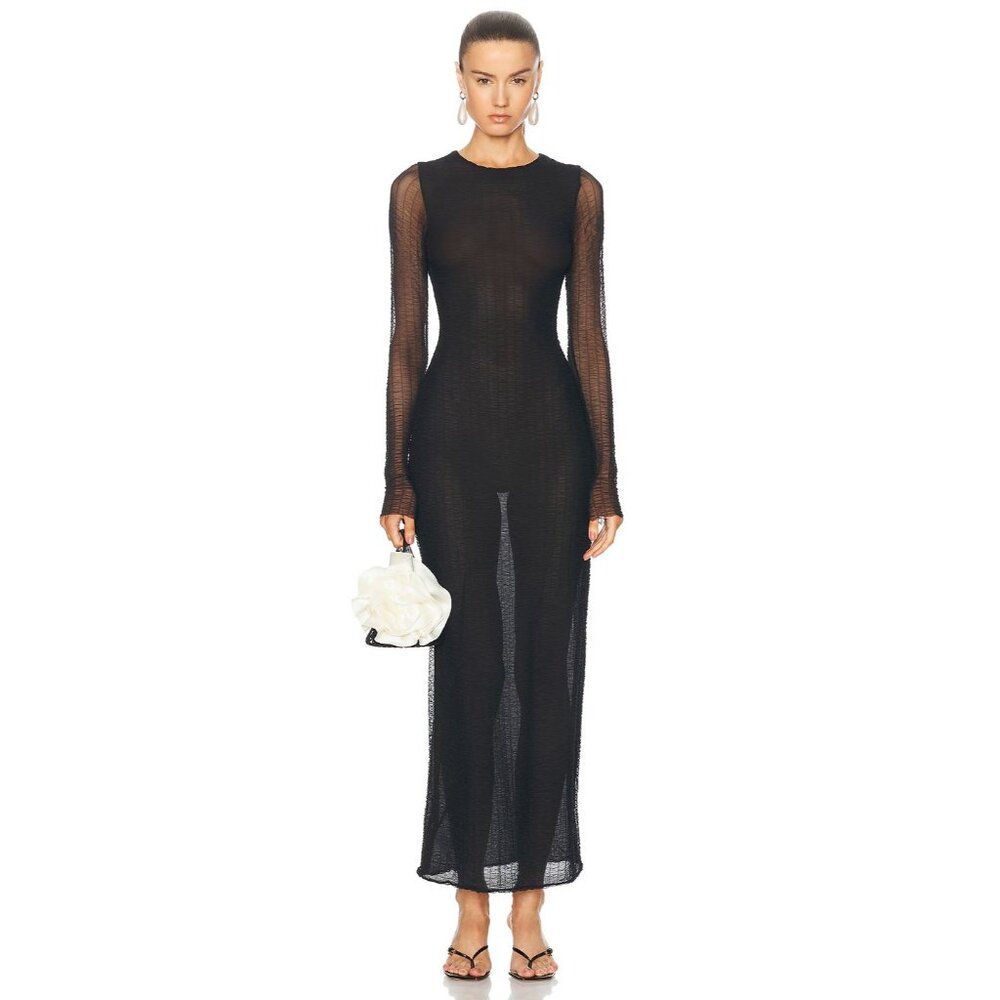 Maygel Coronel Amazonas Dress Charcoal Black Maxi